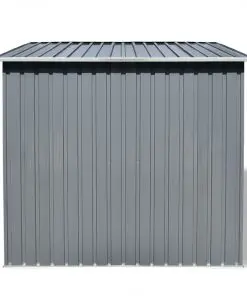 vidaXL Garden Shed Grey Metal