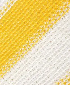 vidaXL Balcony Screen HDPE 90×400 cm Yellow and White