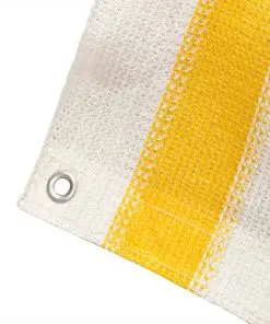 vidaXL Balcony Screen HDPE 90×400 cm Yellow and White