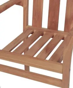 vidaXL Stackable Garden Chairs 2 pcs Solid Teak Wood