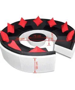 vidaXL 10 Piece Garden Lounge Set with Cushions Poly Rattan White