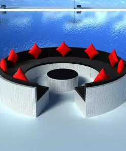 vidaXL 10 Piece Garden Lounge Set with Cushions Poly Rattan White