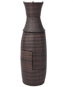 vidaXL 3 Piece Bistro Set with Cushions Poly Rattan Brown