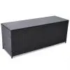 vidaXL Garden Storage Box Black 150x50x60 cm Poly Rattan