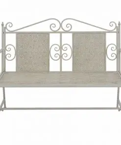 vidaXL Garden Bench 115 cm Steel Grey
