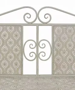 vidaXL Garden Bench 115 cm Steel Grey