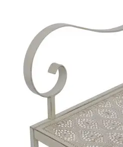 vidaXL Garden Bench 115 cm Steel Grey