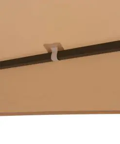 vidaXL Garden Marquee Gazebo Pavilion Tent Hexagonal Beige 323×265 cm