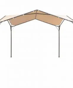 vidaXL Gazebo Pavilion Tent Canopy 4×4 m Steel Beige