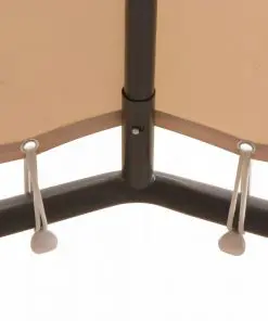 vidaXL Gazebo Pavilion Tent Canopy 4×4 m Steel Beige