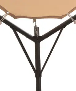 vidaXL Gazebo Pavilion Tent Canopy 4×4 m Steel Beige