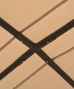 vidaXL Gazebo Pavilion Tent Canopy 3×3 m Steel Beige