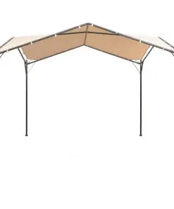vidaXL Gazebo Pavilion Tent Canopy 3×3 m Steel Beige