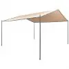 vidaXL Gazebo Pavilion Tent Canopy 4×4 m Steel Beige