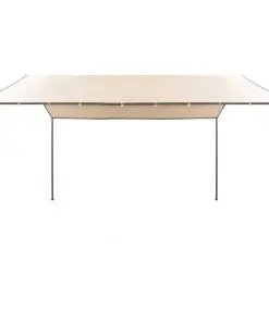 vidaXL Gazebo Pavilion Tent Canopy 4×4 m Steel Beige