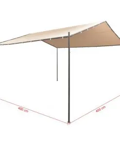 vidaXL Gazebo Pavilion Tent Canopy 4×4 m Steel Beige