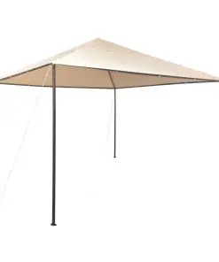 vidaXL Gazebo Pavilion Tent Canopy 4×4 m Steel Beige