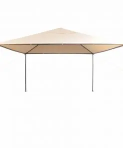 vidaXL Gazebo Pavilion Tent Canopy 4×4 m Steel Beige