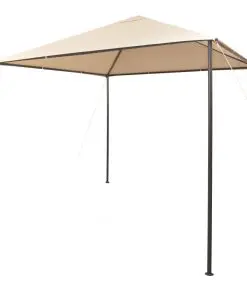 vidaXL Gazebo Pavilion Tent Canopy 3×3 m Steel Beige