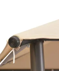 vidaXL Gazebo Pavilion Tent Canopy 3×3 m Steel Beige