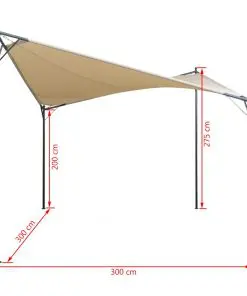 vidaXL Shade Sail Gazebo 3×3 m