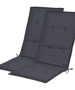vidaXL Garden Chair Cushions 2 pcs Anthracite 120x50x3 cm