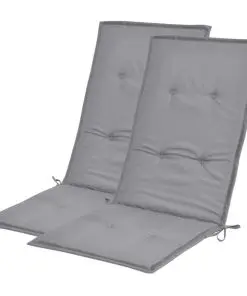 vidaXL Garden Chair Cushions 2 pcs Grey 120x50x3 cm