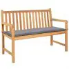 vidaXL Garden Bench Cushion Grey 120x50x3 cm