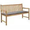 vidaXL Garden Bench Cushion Grey 150x50x3 cm