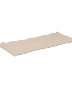 vidaXL Garden Bench Cushion Cream 120x50x3 cm