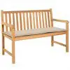 vidaXL Garden Bench Cushion Cream 120x50x3 cm