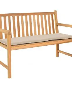 vidaXL Garden Bench Cushion Cream 120x50x3 cm
