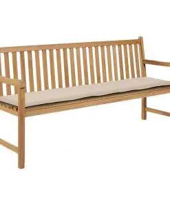 vidaXL Garden Bench Cushion Cream 180x50x3 cm