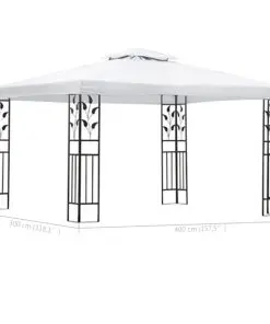 vidaXL Gazebo White 3×4 m