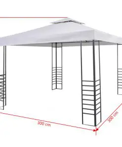 vidaXL Garden Marquee 3×3 m White