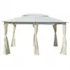 vidaXL Garden Marquee with Curtains 4×3 m White