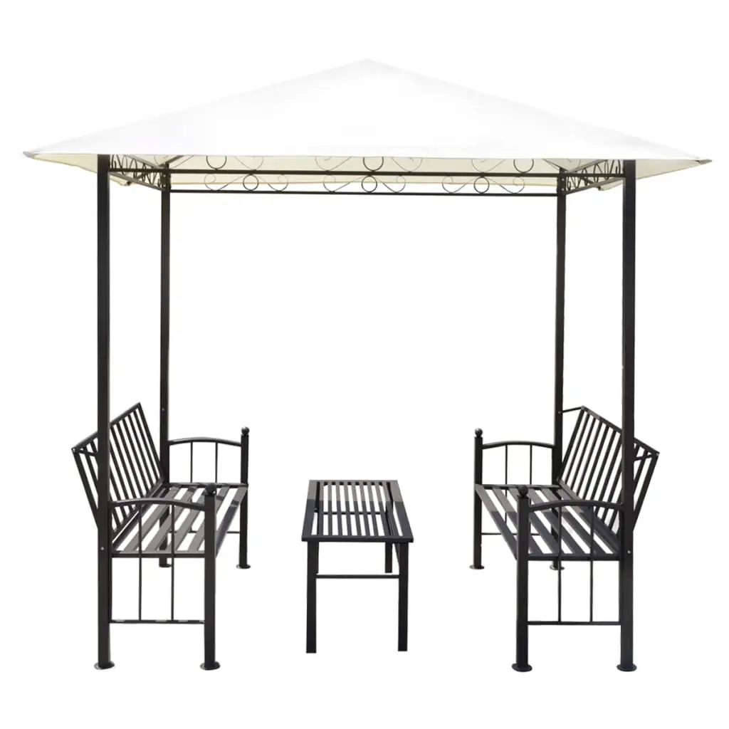 vidaXL Garden Pavilion with Table and Benches 2.5×1.5×2.4 m