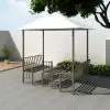 vidaXL Garden Pavilion with Table and Benches 2.5×1.5×2.4 m