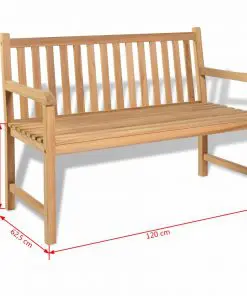 vidaXL Garden Bench 120 cm Teak