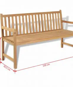 vidaXL Garden Bench 150 cm Teak
