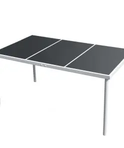 vidaXL 7 Piece Outdoor Dining Set Steel Black