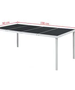 vidaXL 9 Piece Outdoor Dining Set Steel Black