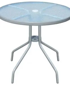 vidaXL 5 Piece Outdoor Dining Set Steel Black