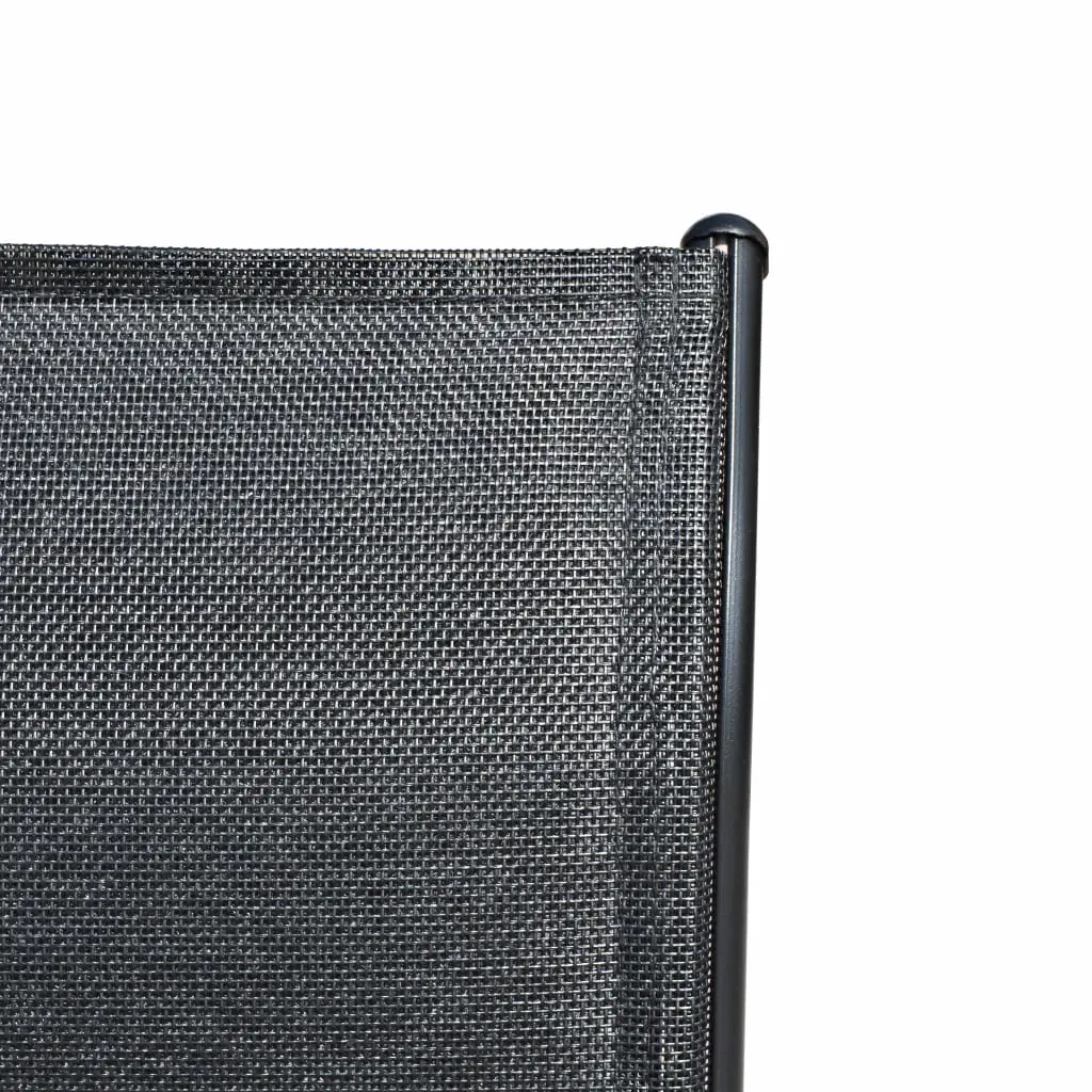 vidaXL 5 Piece Outdoor Dining Set Steel Black