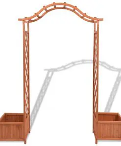 vidaXL Trellis Rose Arch with Planters 180x40x205 cm