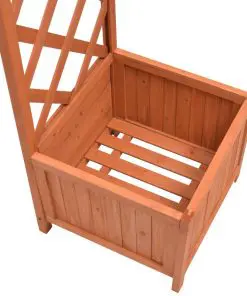 vidaXL Trellis Rose Arch with Planters 180x40x205 cm