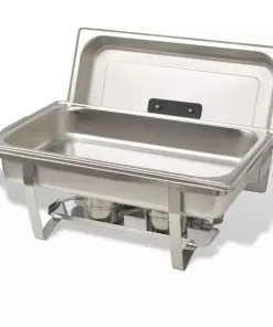 vidaXL 2 Piece Chafing Dish Set Stainless Steel