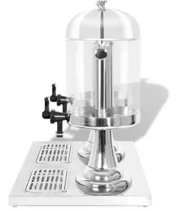 vidaXL Double Juice Dispenser Stainless Steel 2 x 8 L