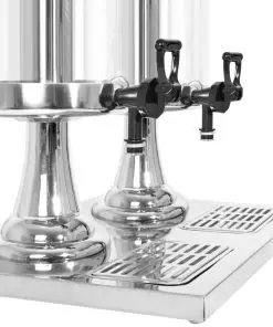 vidaXL Double Juice Dispenser Stainless Steel 2 x 8 L