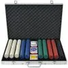 vidaXL Poker Set with 1000 Chips Aluminium vidaXL Poker Set with 1000 Chips Aluminium